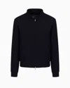 Emporio Armani Harrington Jacket In Navy Blue