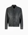 Emporio Armani Blouson In Supple Nappa Lambskin With Shading