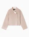 Emporio Armani Blouson In Wool Cloth In Neutral