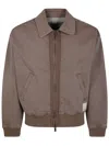 Emporio Armani Brown Stretch Denim Bomber Jacket