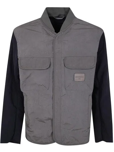 Emporio Armani Blouson Jacket In Grey