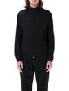 Emporio Armani Canneté-effect Stretch Nylon Full-zip Blouson In Multi