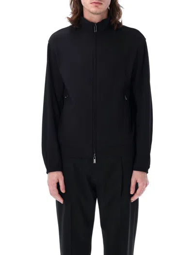 Emporio Armani Canneté-effect Stretch Nylon Full-zip Blouson In Multi