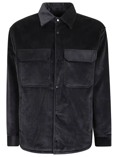 Emporio Armani Patch Pocket Overshirt In Grey