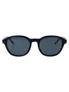 Emporio Armani Blu Lucido Acetate Sunglasses In Black
