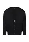 Emporio Armani Blue Cardigan For Boy With Eagle In Blue