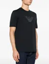 Emporio Armani Crew Neck Logo T-shirt In Blue