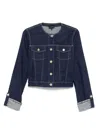 Emporio Armani Buttoned Cuffs Denim Jacket With Chest Pockets