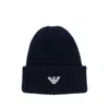 Emporio Armani Logo-embroidered Ribbed Beanie