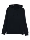 Emporio Armani Logo-detail Hooded Zip-up Sweatshirt In Blue
