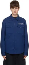 Emporio Armani Blue Insulated Jacket In Blu Atlantico
