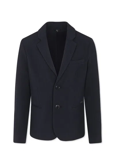Emporio Armani Kids' Blue Jacket For Boy With Logo