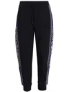 Emporio Armani Blue Logo-detail Track Pants In Black