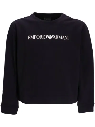 EMPORIO ARMANI BLUE LOGO SWEATSHIRT