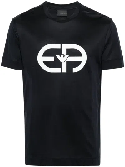 EMPORIO ARMANI BLUE LOGO T-SHIRT
