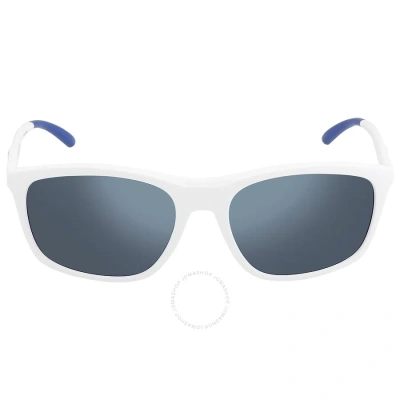 Emporio Armani Blue Mirrored Blue Rectangular Men's Sunglasses Ea4179 534455 59 In Blue / White