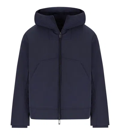 Emporio Armani Blue Navy Hooded Down Jacket
