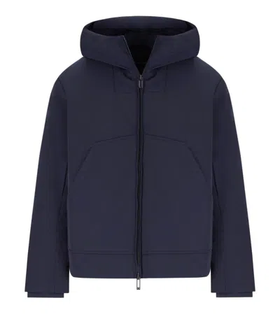 EMPORIO ARMANI BLUE NAVY HOODED DOWN JACKET