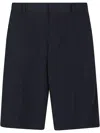 Emporio Armani Blue Nyon Bermuda Shorts In Blue