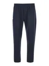 Emporio Armani Blue Pants With Logo Detail In Blue