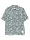Emporio Armani Linen Blend Shirt All-over Print