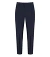 Emporio Armani Virgin Wool Tailored Trousers In Blue