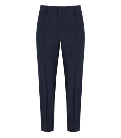 Emporio Armani Blue Ribbed Trousers