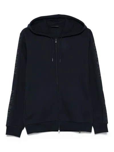 EMPORIO ARMANI EMPORIO ARMANI BLUE SILK NYLON SWEATER