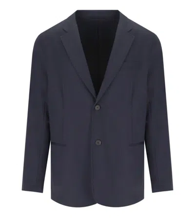 EMPORIO ARMANI BLUE SINGLE-BREASTED JACKET