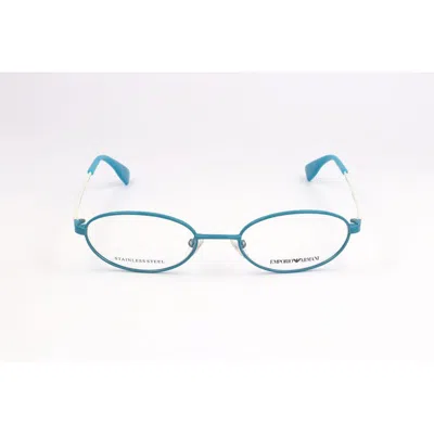 Emporio Armani Blue Stainless Steel Frames