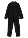Emporio Armani Pinstriped Suit In Blu/azzurro
