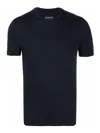 Emporio Armani Blend Cotton Crewneck T-shirt In Azul