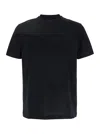 Emporio Armani Blue T-shirt With Logo On The Front Tone-on-tone In Blue