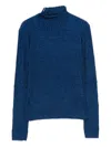Emporio Armani Turtle-neck Sweater In Blue
