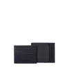Emporio Armani Blue Wallet+card Holder Set