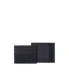 Emporio Armani Blue Wallet+card Holder Set In Blue