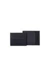Emporio Armani Black Wallet+card Holder Set In Blue