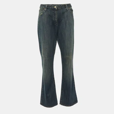 Pre-owned Emporio Armani Blue Washed Denim Jeans L Waist 31"