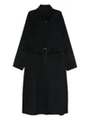 Emporio Armani Wool Blend Coat In Black