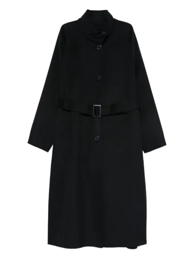 EMPORIO ARMANI BLUE WOOL BLEND COAT