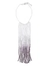 Emporio Armani Girocollo Boules Con Frange Sfumate Necklace In Grey