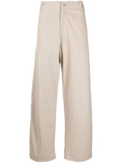 Emporio Armani Sustainable Collection Straight-leg Trousers In Neutrals
