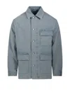 Emporio Armani Asv Vintage-look Comfort Cotton Canneté Jacket