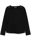 Emporio Armani Black Crystal-embellished Sweatshirt