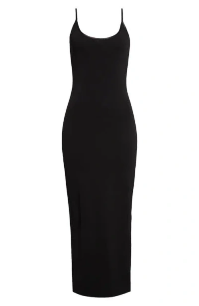 Emporio Armani Body-con Knit Maxi Dress In Black