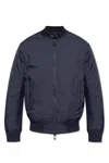 Emporio Armani Men's Nylon Bomber Jacket In Blue