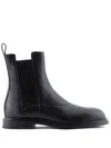 Emporio Armani Elastic Side Panel Flat Sole Boots In Black