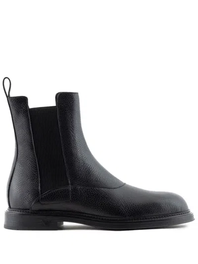 Emporio Armani Boots Shoes In Black