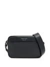 Emporio Armani Bovine Leather Shoulder Bag In Black