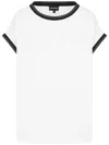 Emporio Armani Chiffon Short-sleeve Blouse In White